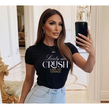CRUSH STAFF BOSSY fekete póló