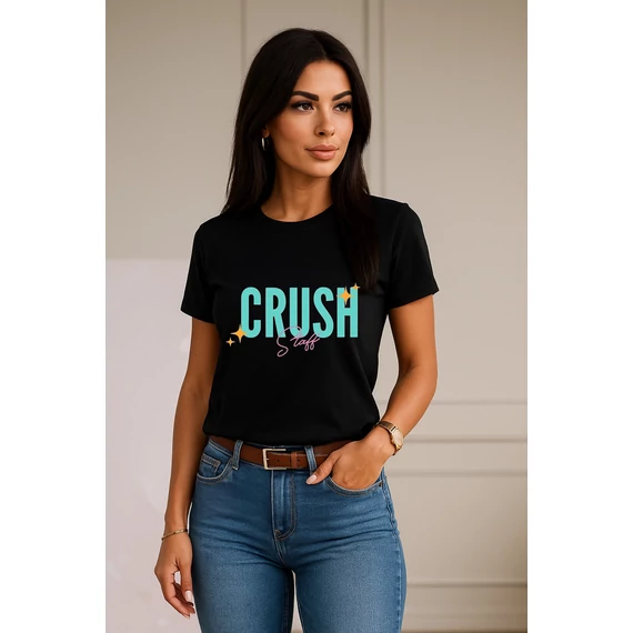 CRUSH STAFF BYME fekete póló