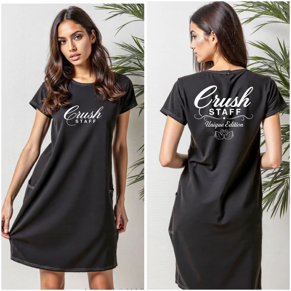 CRUSH STAFF UNIQA fekete tunika