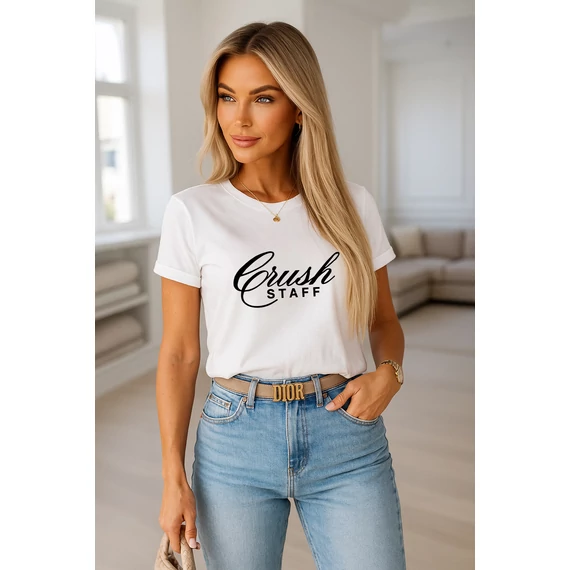 CRUSH STAFF fehér póló