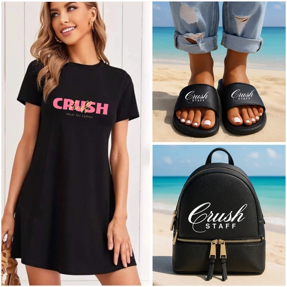 CRUSH STAFF LEA fekete tunika
