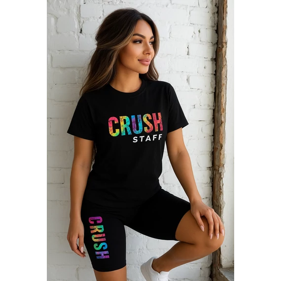 CRUSH STAFF WILDCOLOR fekete póló nadrág szett